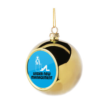 Under new Management, Golden Christmas tree ball ornament 8cm