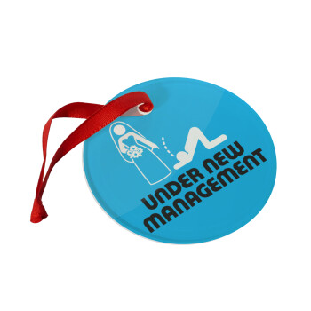 Under new Management, Christmas ornament glass 9cm