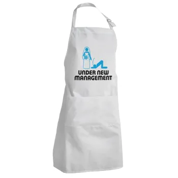 Under new Management, Adult Chef Apron (with sliders and 2 pockets)
