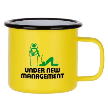 Under new Management, Metallic enamel MATT Yellow cup 360ml