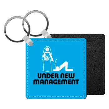 Under new Management, Μπρελόκ Δερματίνη, τετράγωνο ΜΑΥΡΟ (5x5cm)