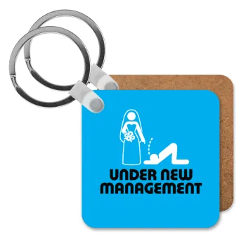 Under new Management, Μπρελόκ Ξύλινο τετράγωνο MDF