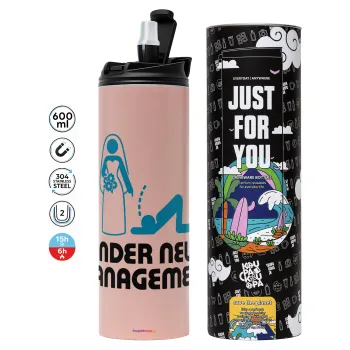 Under new Management, Tumbler stainless steel PINK 600ml