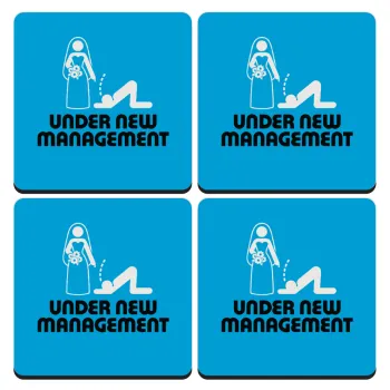 Under new Management, ΣΕΤ 4 Σουβέρ ξύλινα τετράγωνα (9cm)