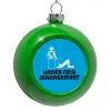 Green Christmas tree ornament bauble 8cm