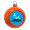 Orange Christmas tree ornament bauble 8cm