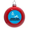Red Christmas tree ornament bauble 8cm