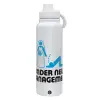 1L Stainless Steel Thermal Bottle with Phone Holder & Double Wall Insulation