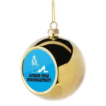 Under new Management, Golden Christmas tree ball ornament 8cm