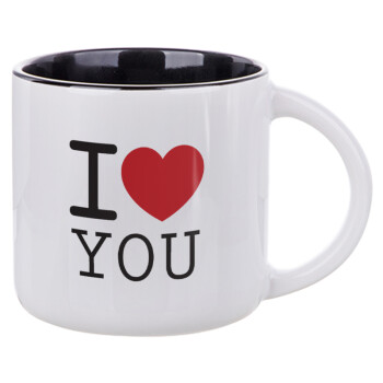 I Love you classic, Κούπα κεραμική 400ml Λευκή/Μαύρη