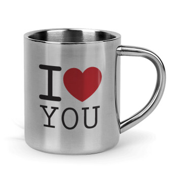 I Love you classic, Mug Stainless steel double wall 300ml