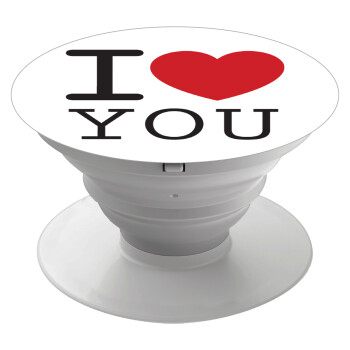 I Love you classic, Phone Holders Stand  White Hand-held Mobile Phone Holder