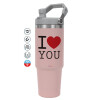 Pink color, 890ml (30oz) stainless Steel Tumbler with Handle