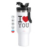 Mega Stainless steel Tumbler with lid, double wall 1,2L
