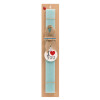 Easter Set, wooden keychain & aromatic flat Easter candle (30cm) (TURQUOISE)