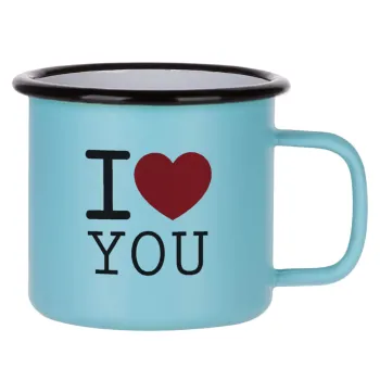 I Love you classic, Κούπα Μεταλλική εμαγιέ ΜΑΤ σιέλ 360ml