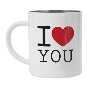 I Love you classic, Mug Stainless steel double wall 300ml