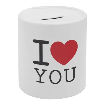 I Love you classic, Κουμπαράς πορσελάνης με τάπα