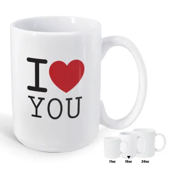 I Love you classic, Κούπα Mega, κεραμική, 450ml