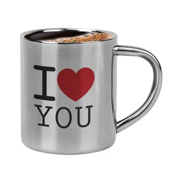 I Love you classic, Κουπάκι μεταλλικό διπλού τοιχώματος για espresso (220ml)