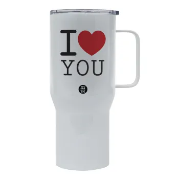 I Love you classic, Tumbler με καπάκι, διπλού τοιχώματος (θερμό) 750L