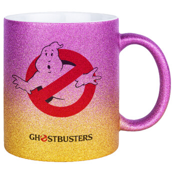 Ghostbusters, Κούπα Χρυσή/Ροζ Glitter, κεραμική, 330ml