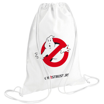 Ghostbusters, Τσάντα πλάτης πουγκί GYMBAG λευκή (28x40cm)