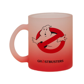 Ghostbusters, Κούπα γυάλινη δίχρωμη με βάση το κόκκινο ματ, 330ml
