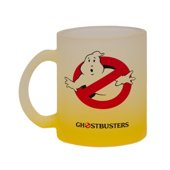 Ghostbusters, Κούπα γυάλινη δίχρωμη με βάση το κίτρινο ματ, 330ml