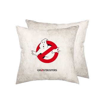 Ghostbusters, Μαξιλάρι καναπέ Δερματίνη Γκρι 40x40cm με γέμισμα