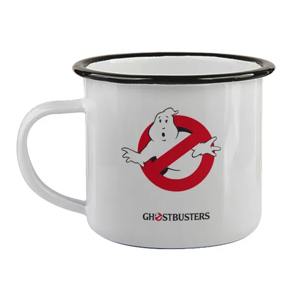 Ghostbusters — Enamel mug with black rim, 360ml