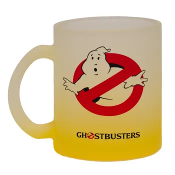 Ghostbusters, Κούπα γυάλινη δίχρωμη με βάση το κίτρινο ματ, 330ml