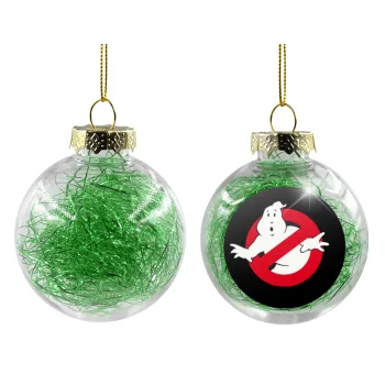 Ghostbusters, Transparent Christmas tree ball ornament with green filling 8cm