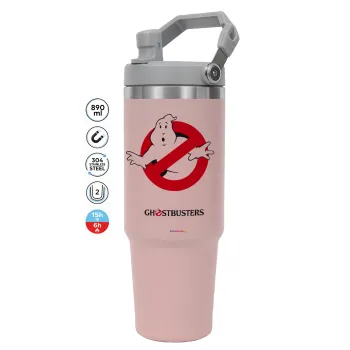 Ghostbusters, Pink color, 890ml (30oz) stainless Steel Tumbler with Handle