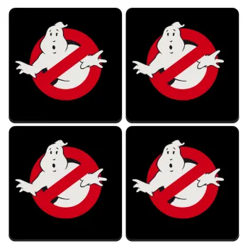 Ghostbusters, ΣΕΤ 4 Σουβέρ ξύλινα τετράγωνα (9cm)