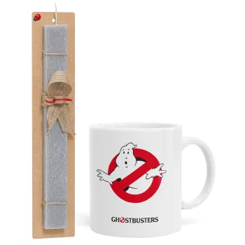 Ghostbusters, Easter Set, Ceramic Cup (330ml) & Easter aromatic flat candle (30cm) (GRAY)