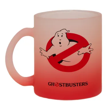 Ghostbusters, Κούπα γυάλινη δίχρωμη με βάση το κόκκινο ματ, 330ml
