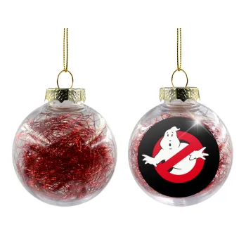 Ghostbusters, Transparent Christmas tree ball ornament with red filling 8cm