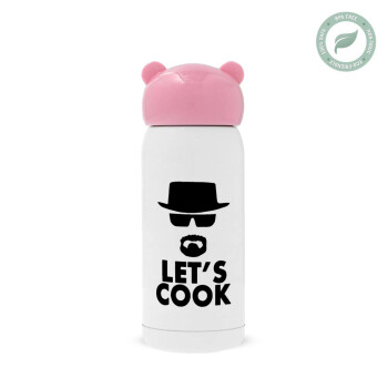 Let's cook, Ροζ ανοξείδωτο παγούρι θερμό (Stainless steel), 320ml