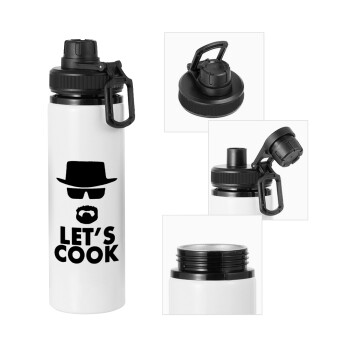 Let's cook, Metal water bottle with safety cap, aluminum 850ml