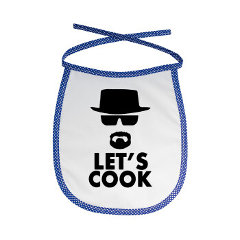 Let's cook, Σαλιάρα μωρού αλέκιαστη με κορδόνι Μπλε