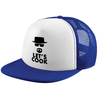 Let's cook, Καπέλο Ενηλίκων Soft Trucker με Δίχτυ Blue/White (POLYESTER, ΕΝΗΛΙΚΩΝ, UNISEX, ONE SIZE)