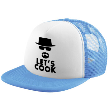 Let's cook, Καπέλο Soft Trucker με Δίχτυ Γαλάζιο/Λευκό