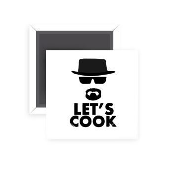 Let's cook, Μαγνητάκι ψυγείου τετράγωνο διάστασης 5x5cm