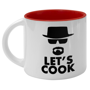 Let's cook, Κούπα κεραμική 400ml Λευκή/Κόκκινη