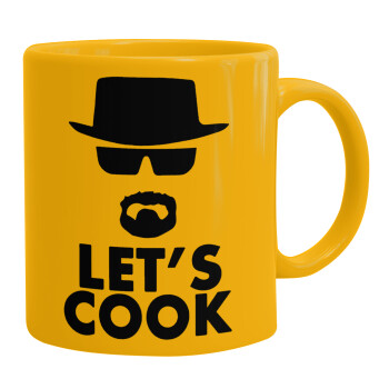 Let's cook, Κούπα, κεραμική κίτρινη, 330ml (1 τεμάχιο)
