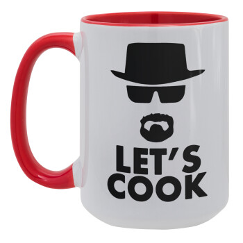 Let's cook, Κούπα Mega 15oz, κεραμική Κόκκινη, 450ml