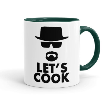 Let's cook, Mug colored green, ceramic, 330ml