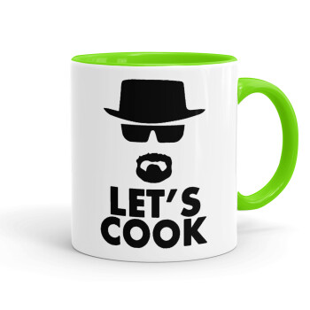 Let's cook, Κούπα χρωματιστή βεραμάν, κεραμική, 330ml