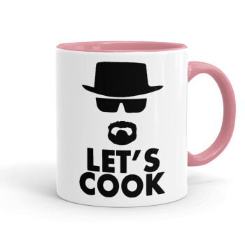 Let's cook, Κούπα χρωματιστή ροζ, κεραμική, 330ml